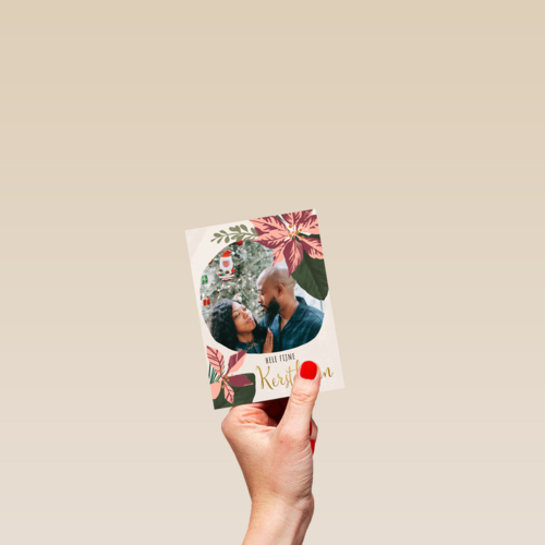 Kerstkaart fotokaart kerstster