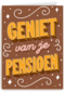 Pensioen kaart geniet van je pensioen