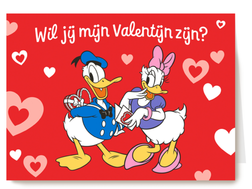 Wil jij mijn valentijn zijn donald duck