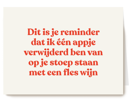 sterkte fles wijn op de stoep andc