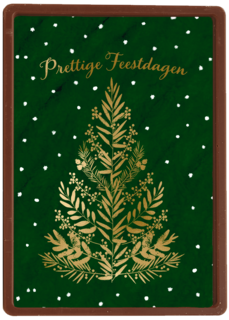 Stijlvolle kerstkaart met kerstboom