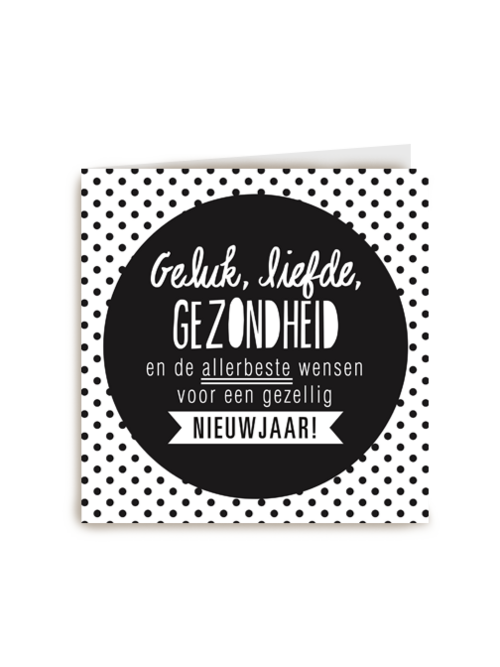 liefde gezondheid en beste wensen nieuwjaar kaart
