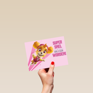 Paw Patrol beterschapskaart meisje