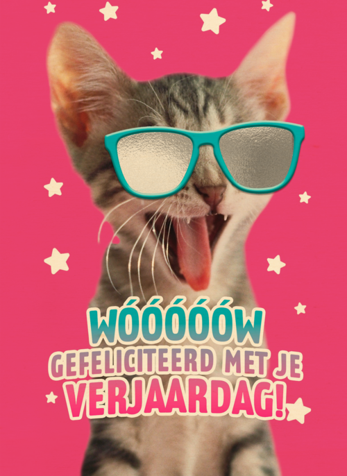 gefeliciteerd van deze coole kat