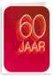 Verjaardagskaart 60 jaar rood