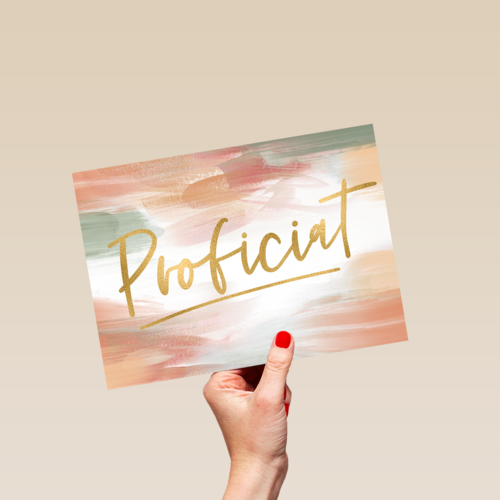 Verjaardagskaart stijlvol Proficiat