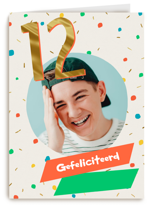 Gefeliciteerd 12 jaar fotokaart