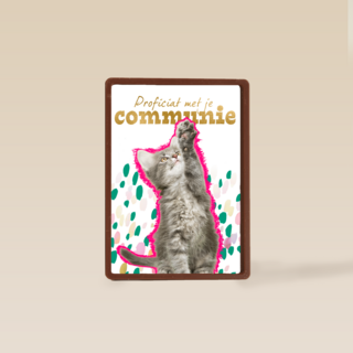 Proficiat met je communie kat