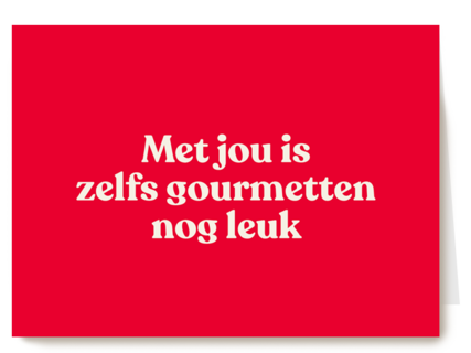 And C met jou is zelfs gourmetten nog leuk