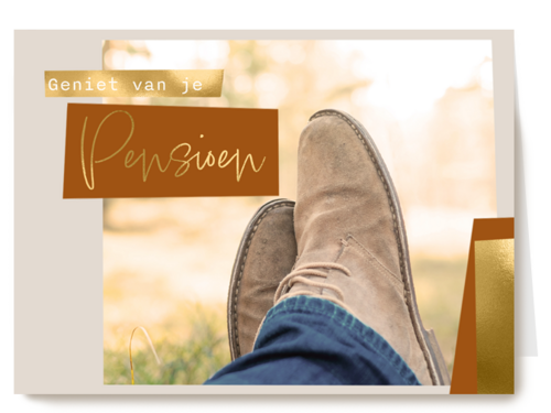 Pensioen kaart geniet van je pensioen