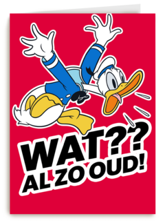 Verjaardagskaart Donald Duck Wat al zo oud