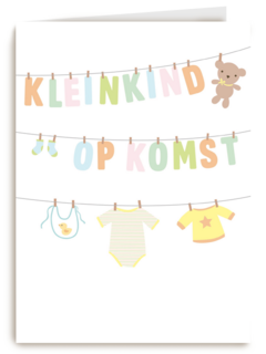 zwanger kleinkind op komst waslijn