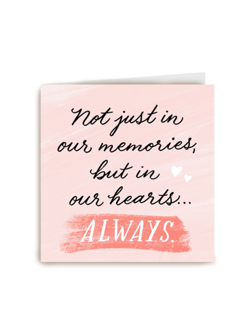Sterktekaart Always in our hearts
