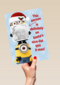 minion kerstkaart santa nice list this xmas