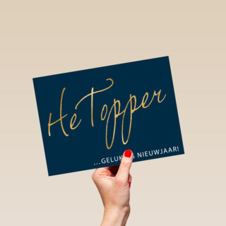 nieuwjaarskaart zakelijk he topper