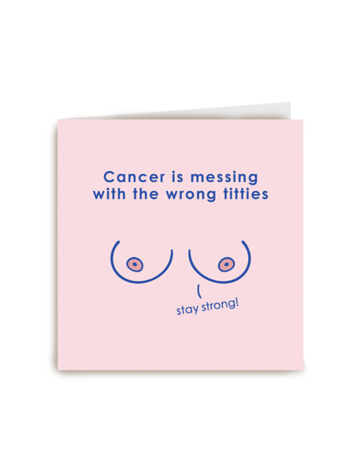 Kaart Hallmark | Beterschapskaarten | Cancer Is Messing With The Wrong Titties