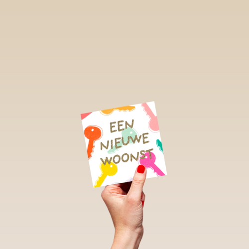een nieuwe woonst met gekleurde sleutels