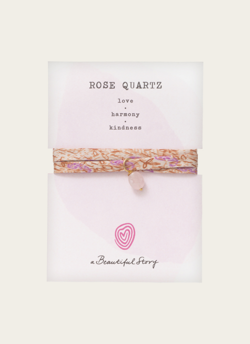 A Beautiful Story Liefde Rozenkwarts Armbandje | A Beautiful Story Cadeau Modeaccessoires |