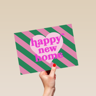 Happy New Home Groen Roze hart