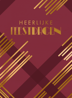 Stijlvolle rode kerstkaart