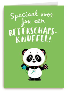 beterschapsknuffel van een panda