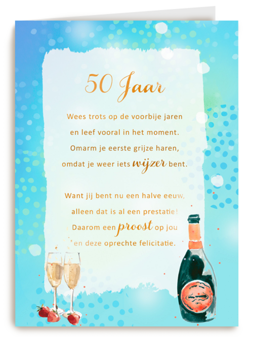 Verjaardagskaart 50 jaar More than Words