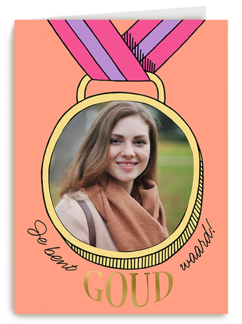 Kaart Hallmark | Secretaressedag | Jij Bent Goud Waard Fotokaart