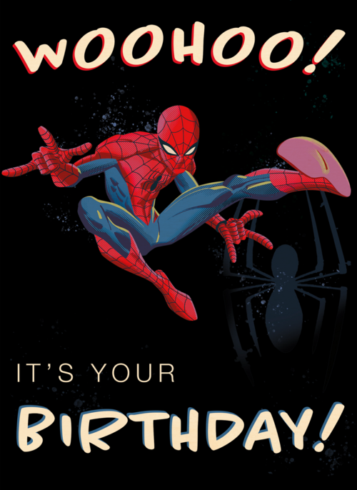 Houten Kaart Verjaardagskaarten | Hallmark | Spiderman Verjaardagskaart Woohoo