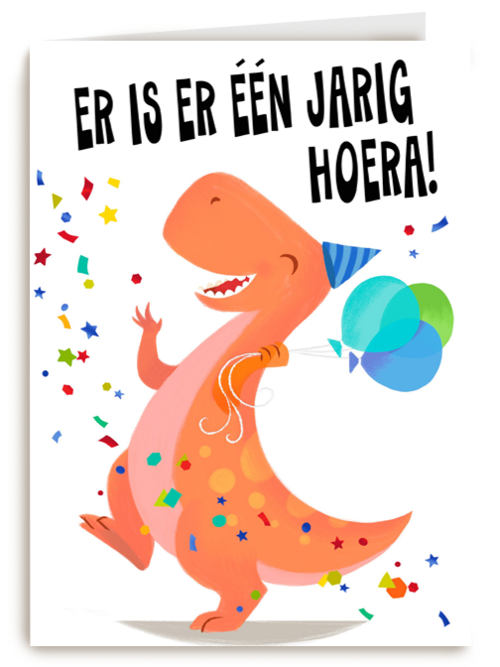 er is een jarig t rex hoera