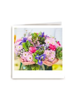 Felicitatiekaart mooi boeket met bloemen