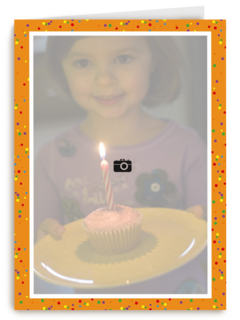 fotokaart blanco oranje omkader