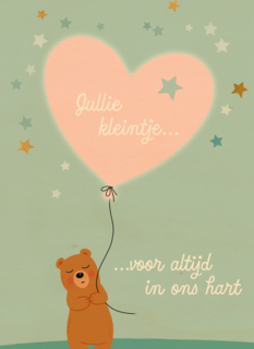 beer kleintje voor altijd in ons hart kaart