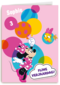 Minnie Mouse verjaardagskaart ballonnen