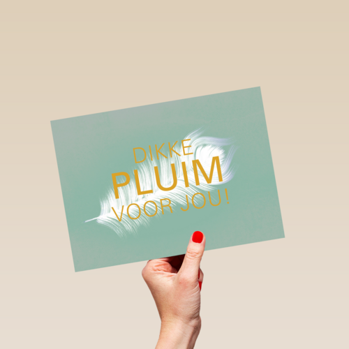 dikke pluim voor jou gouden letters