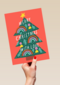 Kerstkaart hip Merry Christmas with love