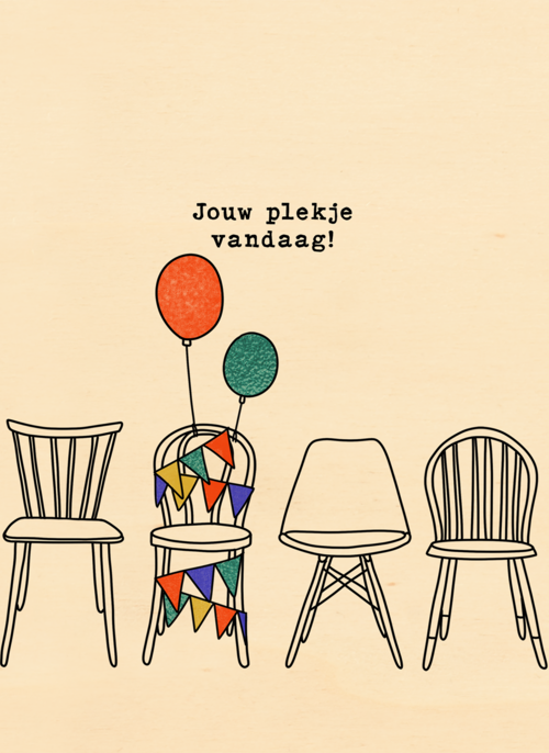 Houten Kaart Verjaardagskaarten | Verjaardagskaart Jouw Plekje Vandaag