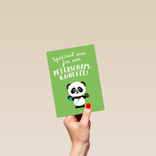 beterschapsknuffel van een panda