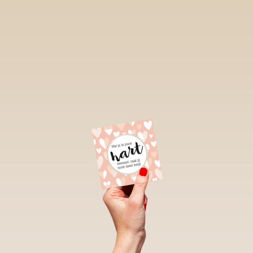 in je hart raak je het nooit meer kwijt kaart