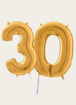 Cijferballon 30 Jaar Goud XL