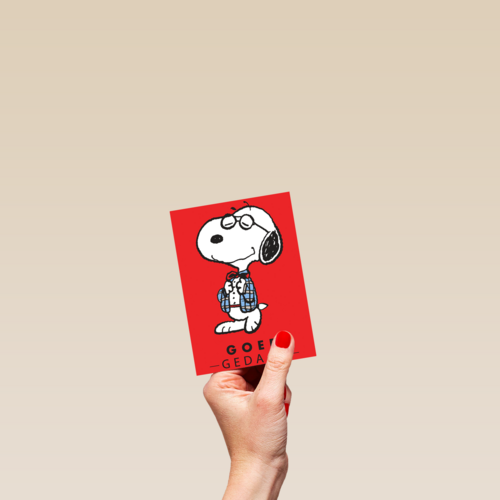 geslaagd kaart goed gedaan snoopy