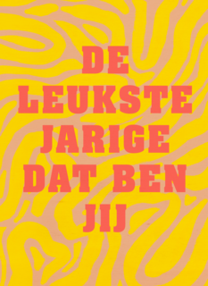 verjaardag kaart hip patroon de leukste jarige dat ben jij