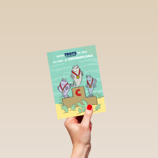 Zwemdiploma C kaart trots op jou