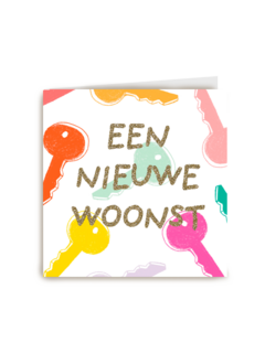 een nieuwe woonst met gekleurde sleutels
