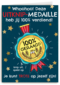 geslaagd kaart uitknip medaille