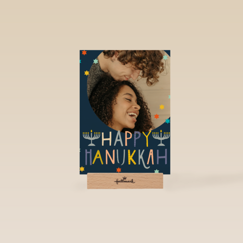 Happy Hanukkah fotokaart