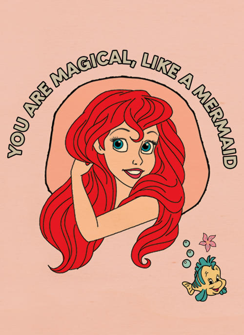 disney prinses kaart you are magical like a mermaid ariel