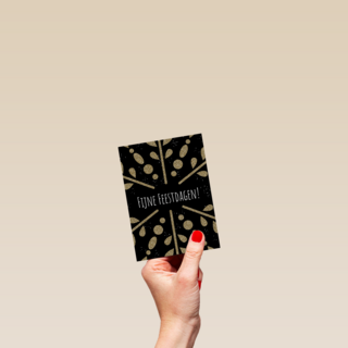 zakelijke kerstkaart met gouden ijskristal