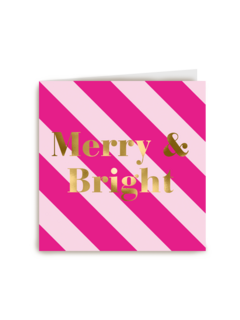 kerstkaart merry and bright