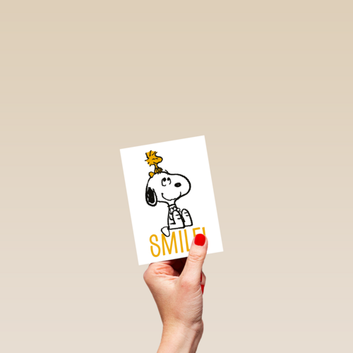 Verjaardagskaart Snoopy smile