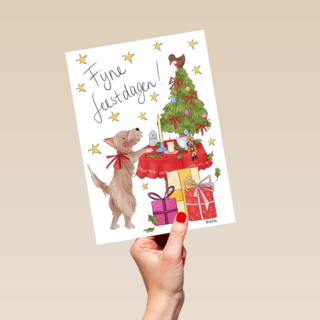 Matia Studio Fijne Feestdagen Kerstboom Met Cadeaus